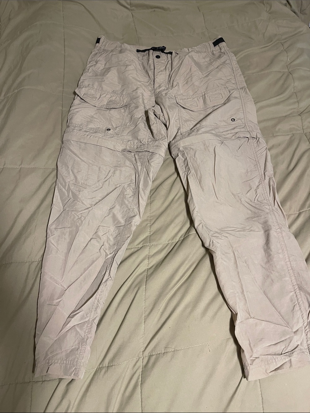 REI Light Beige Men's Cargo Pants - Utility Travel Style